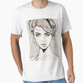 Monochrome Mastery: Abstract Portrait Line Art in Black & White - Walerie by BPMagic