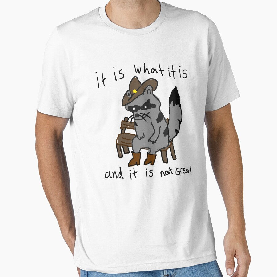 Cowboy raccoon by Chaos Haven Unisex , , , Long Sleeve Tee