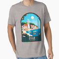 Hvar Vintage Travel Illustration by HomeLivingCo
