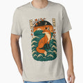 Simple Japanese Fox by TheSamuraiCat Unisex , , , Long Sleeve Tee