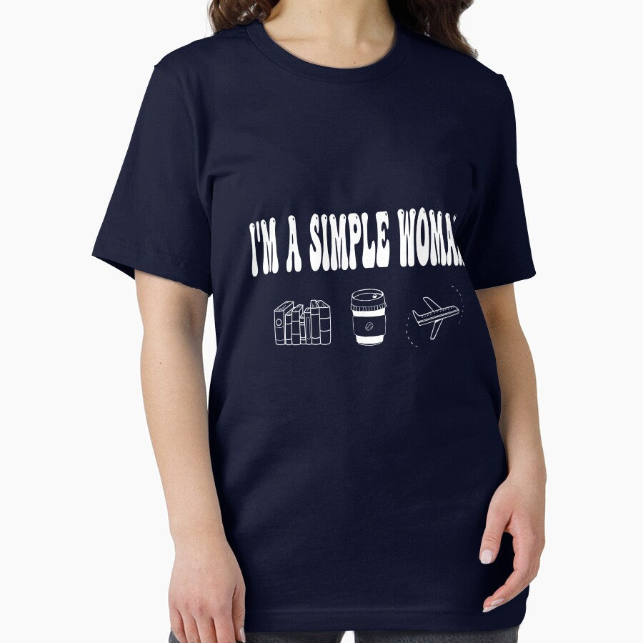 I am A Simple woman - Books, Coffee And traveling Essential by Country-Love Unisex , , , Long Sleeve Tee