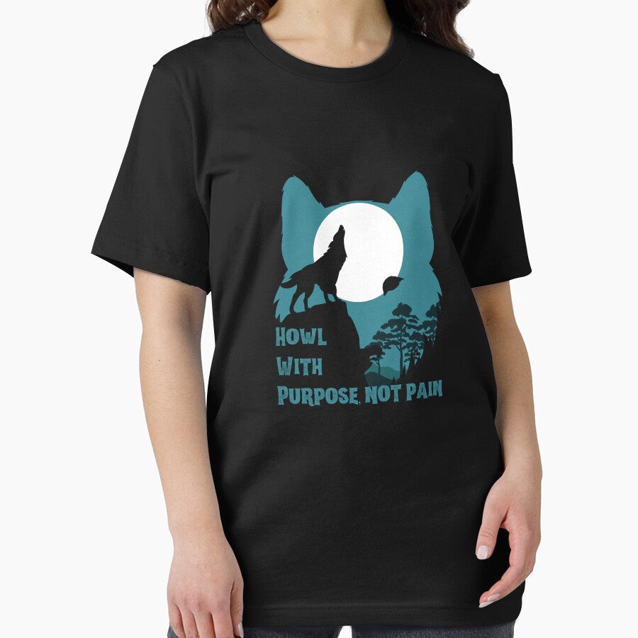 Wolf howling by urbanglitchh Unisex , , , Long Sleeve Tee