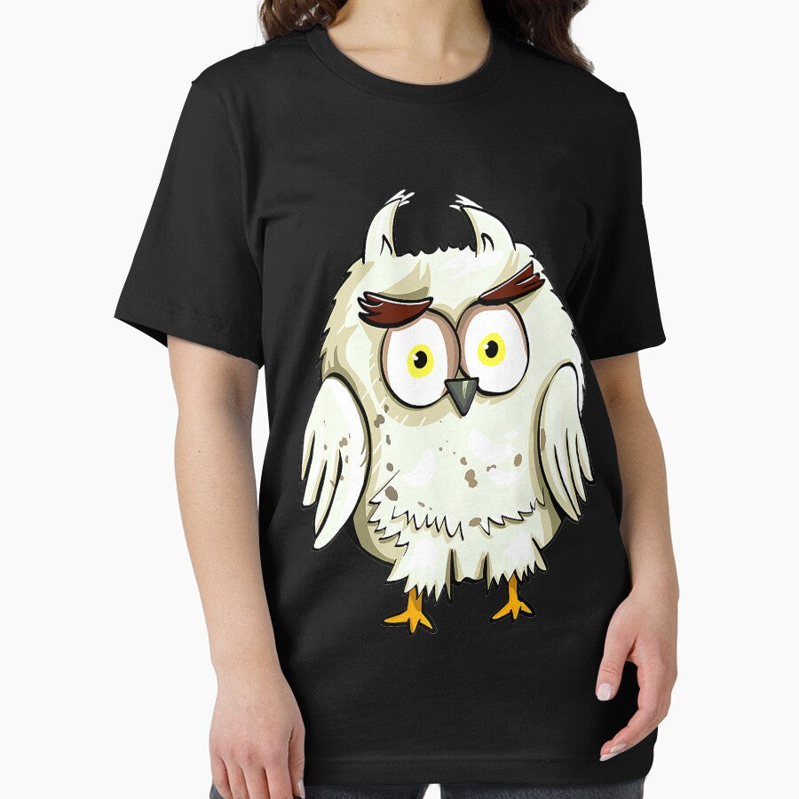 Snow Owl Cartoon Premium by MillsThomas Unisex , , , Long Sleeve Tee