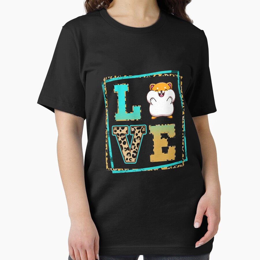 Love Hamster Pet Owner Leopard Print Kids Women Cute Animal Premium by belinescob Unisex , , , Long Sleeve Tee