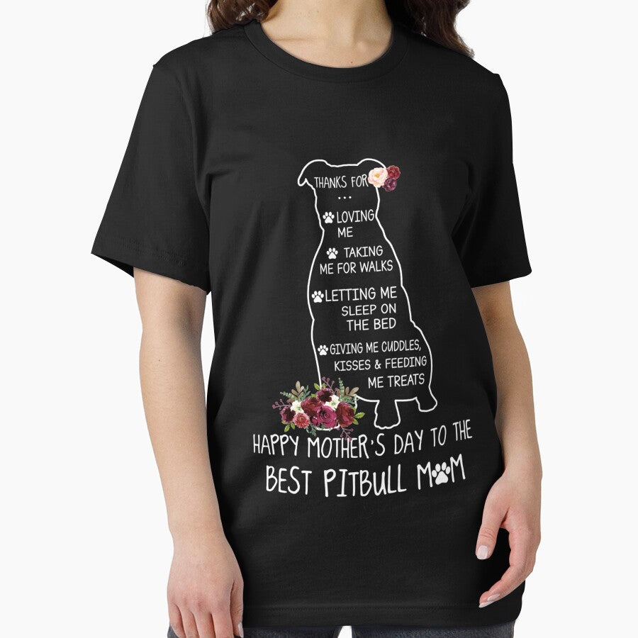 Best Pitbull Mom Funny Dog Mom Idea For Mothers Day Long Sleeve TShirt116 by etamarapk Unisex , , , Long Sleeve Tee