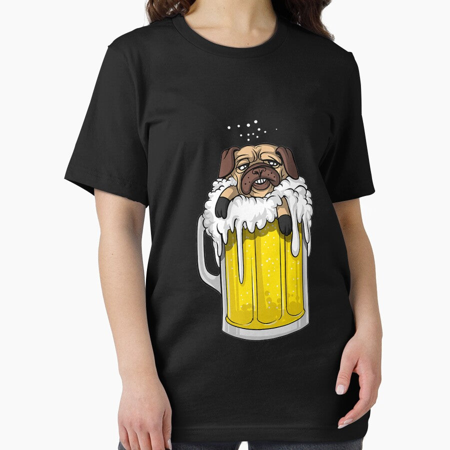 Pug Dog Beer Drinking Party Funny Men Women Premium TShirt34 by gbrenda Unisex , , , Long Sleeve Tee