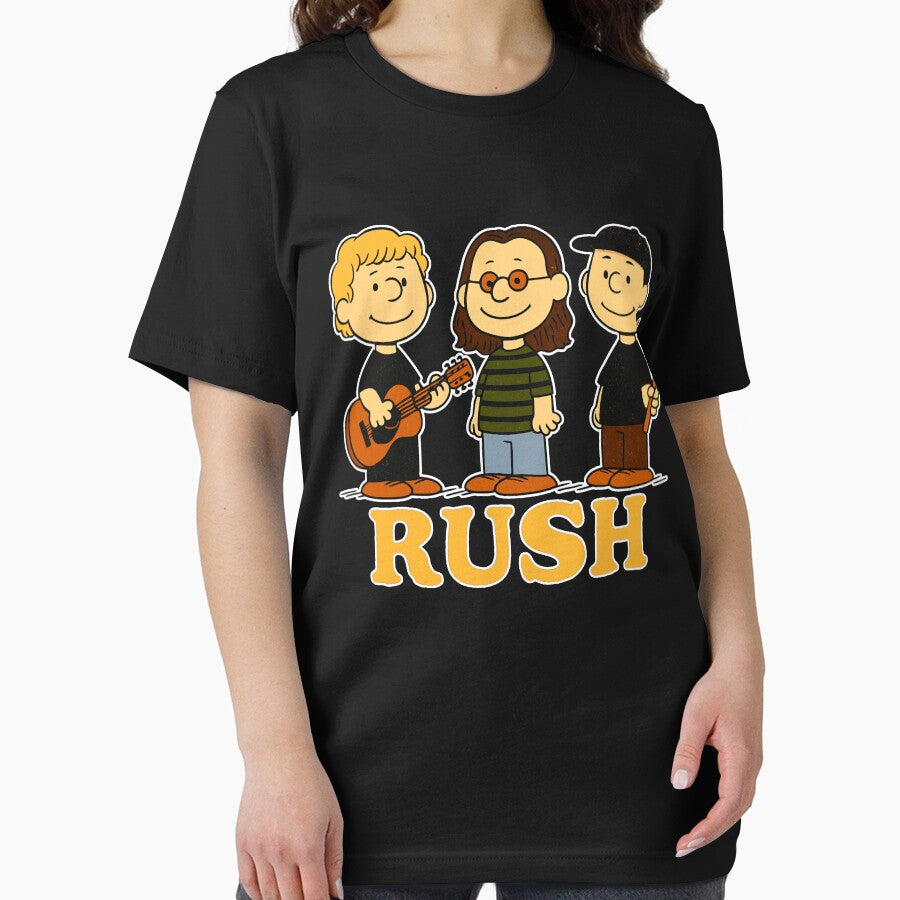 Rush x Peanuts - Geddy Lee, Alex Lifeson & Neil Peart Rock Band by JayeAdorableCat Unisex , , , Long Sleeve Tee