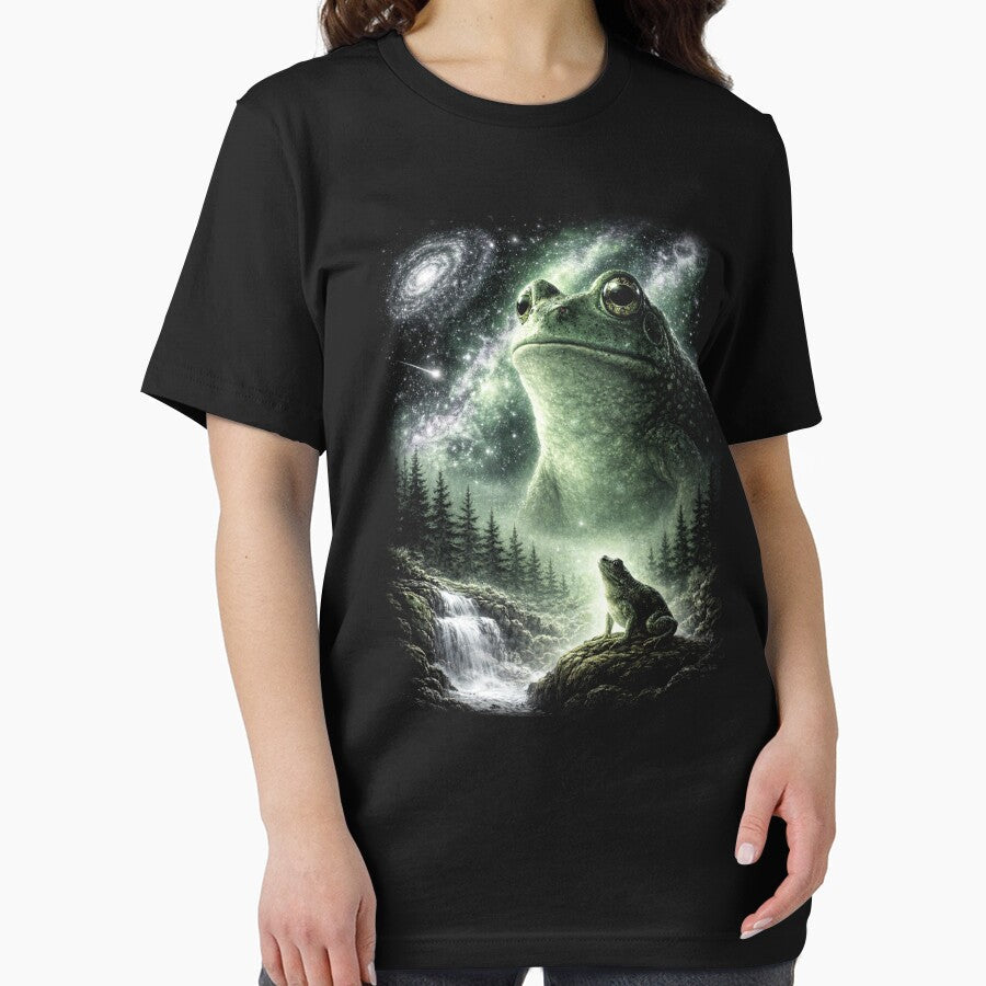 Frog Howling to The Moon Vintage 90s Retro Frog Graphic by will freed18 Unisex , , , Long Sleeve Tee