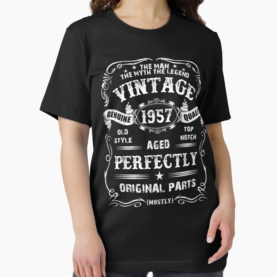 Mens 61Th Birthday Legend Vintage 1957 Original Parts Tee by ElieserGomez Unisex , , , Long Sleeve Tee