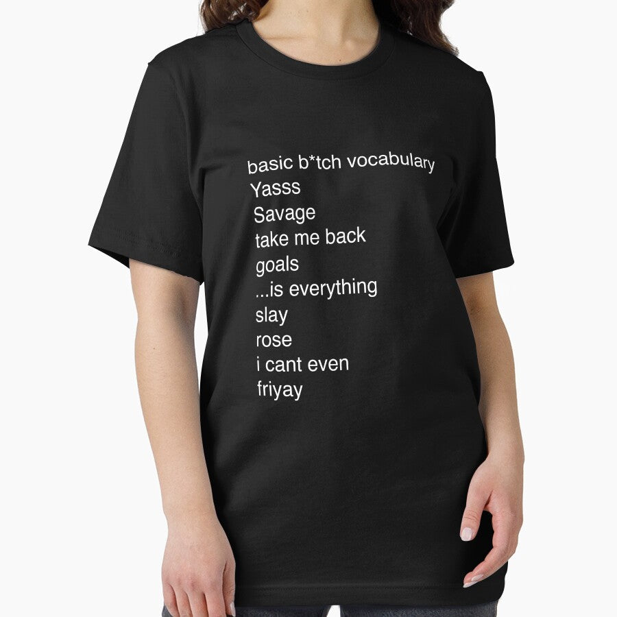 Basic B*tch Vocabulary by Primotees Unisex , , , Long Sleeve Tee