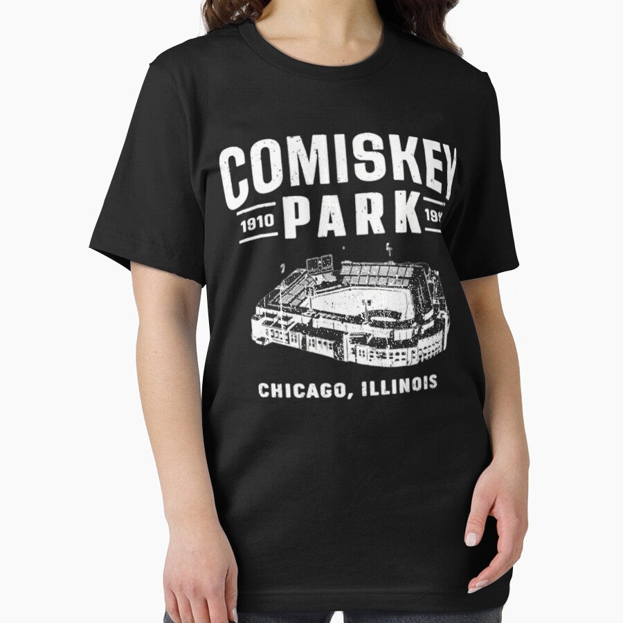 Comiskey Park - Chicago, IL Retro Baseball Stadium by IanMarssa Unisex , , , Long Sleeve Tee