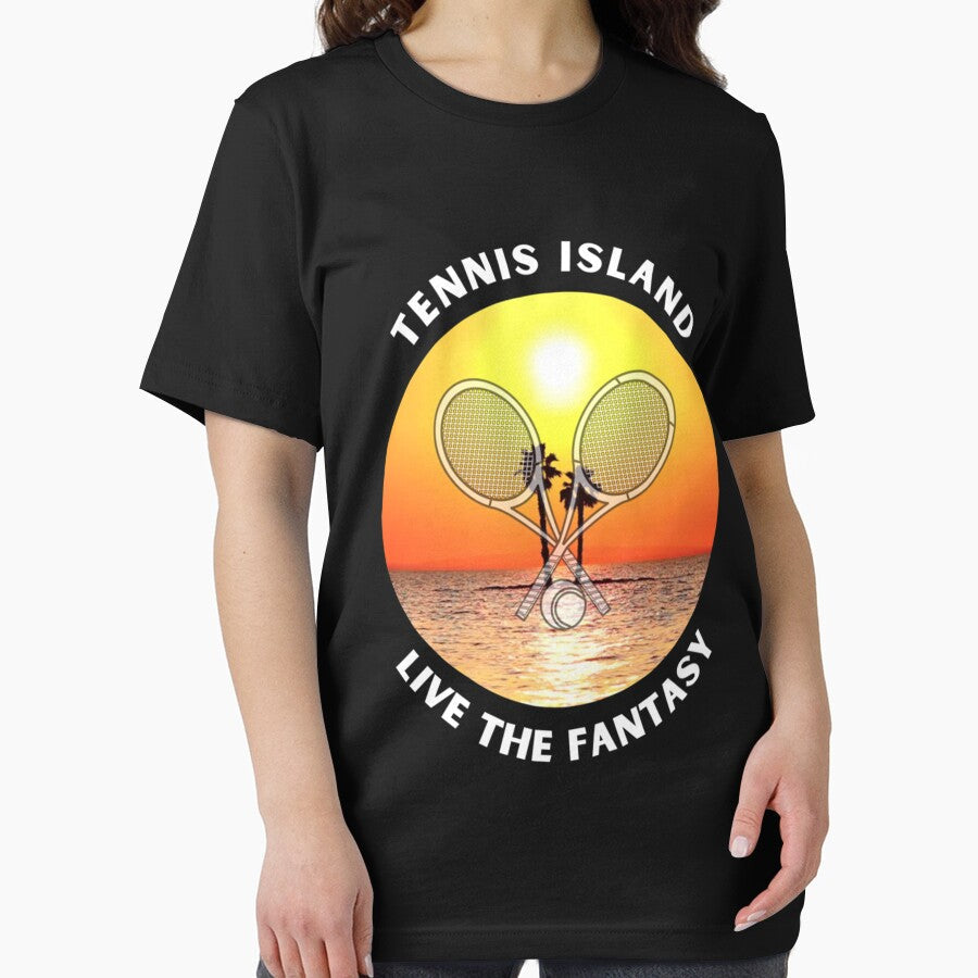 Live The Fantasy Tropical Island Tennis Premium by gloria1os Unisex , , , Long Sleeve Tee