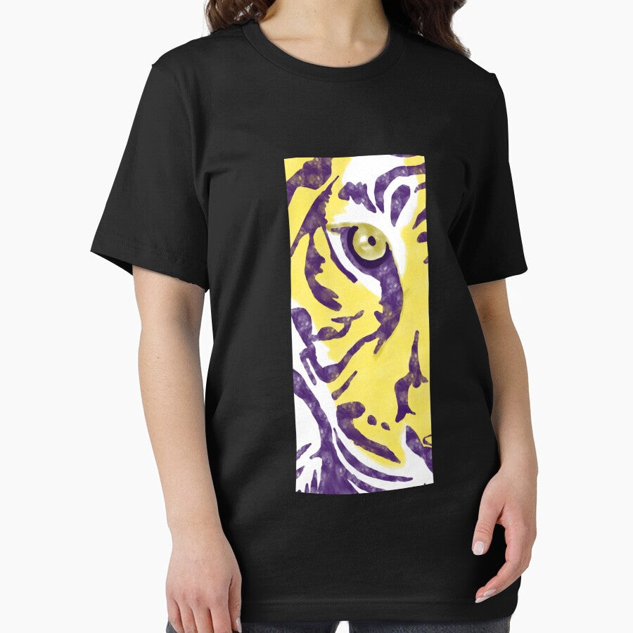 Purple And Gold Watercolor Tiger Artwork Premium Scoop by kerritoniap2g Unisex , , , Long Sleeve Tee