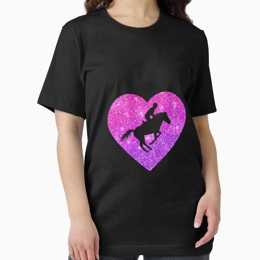 Cute Show Jumping Horse Heart Gift For Girls Teens And Women Long Sleeve by ryannokune