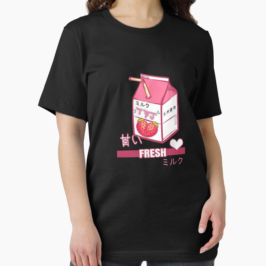Fresh Milk Strawberry by Notneinme0828 Unisex , , , Long Sleeve Tee