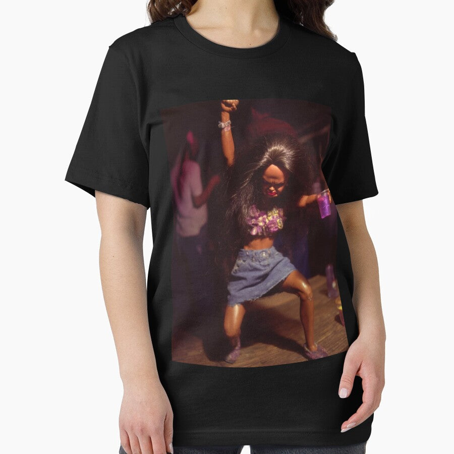 Distressed Doll Face Meme, Dancing Doll in Party by koffmannohe Unisex , , , Long Sleeve Tee