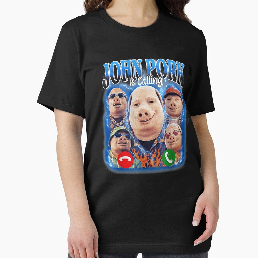 John Pork Is Calling Meme Internet Culture Viral Humor by LysiTHWIP Unisex , , , Long Sleeve Tee