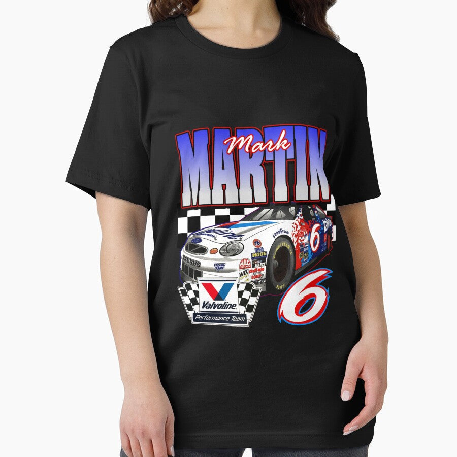 Mark Martin Retro Nascar Design by SAMUCISSELL Unisex , , , Long Sleeve Tee