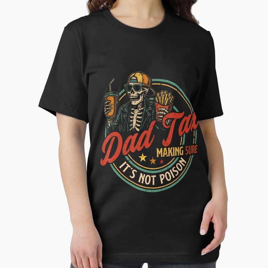 Dad Tax Making Sure It'S Not Poison Funny Fathers Day Men by SteveAllentc Unisex , , , Long Sleeve Tee