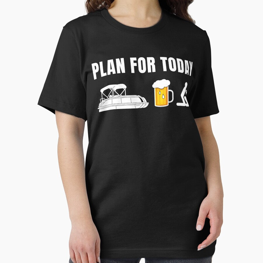 Funny Plan for Today Boating Beer by Starry Night Creative Art Unisex , , , Long Sleeve Tee