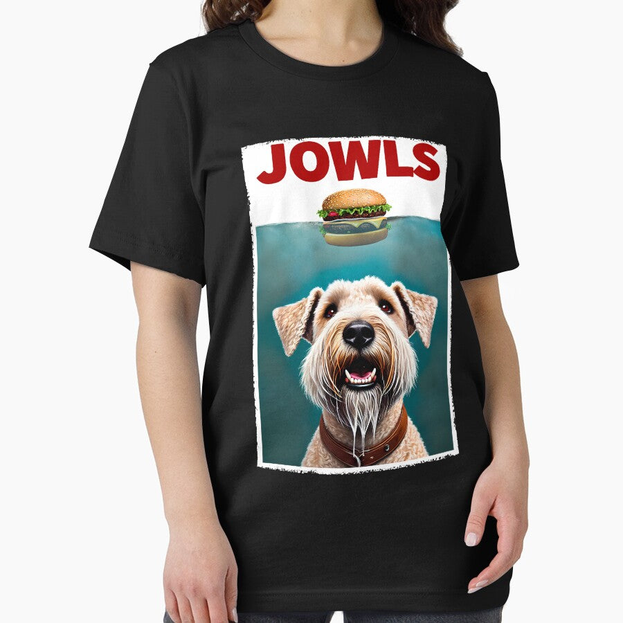 Funny Soft Coated Wheaten Terrier and Hamburger Parody Jowls Dog Lover by Kimberley King Art King Art
