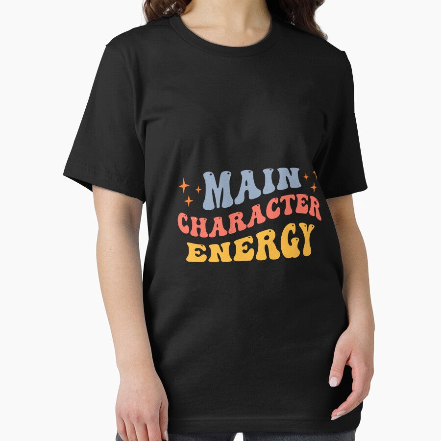 Main Character Energy Minimal Trendy by EcoArtTees Unisex , , , Long Sleeve Tee