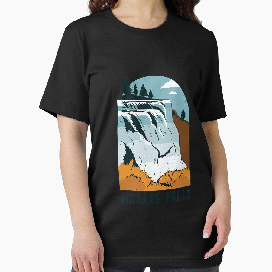 Niagara Falls State Park New York American Waterfall Long Sleeve by heaneyrowe Unisex , , , Long Sleeve Tee