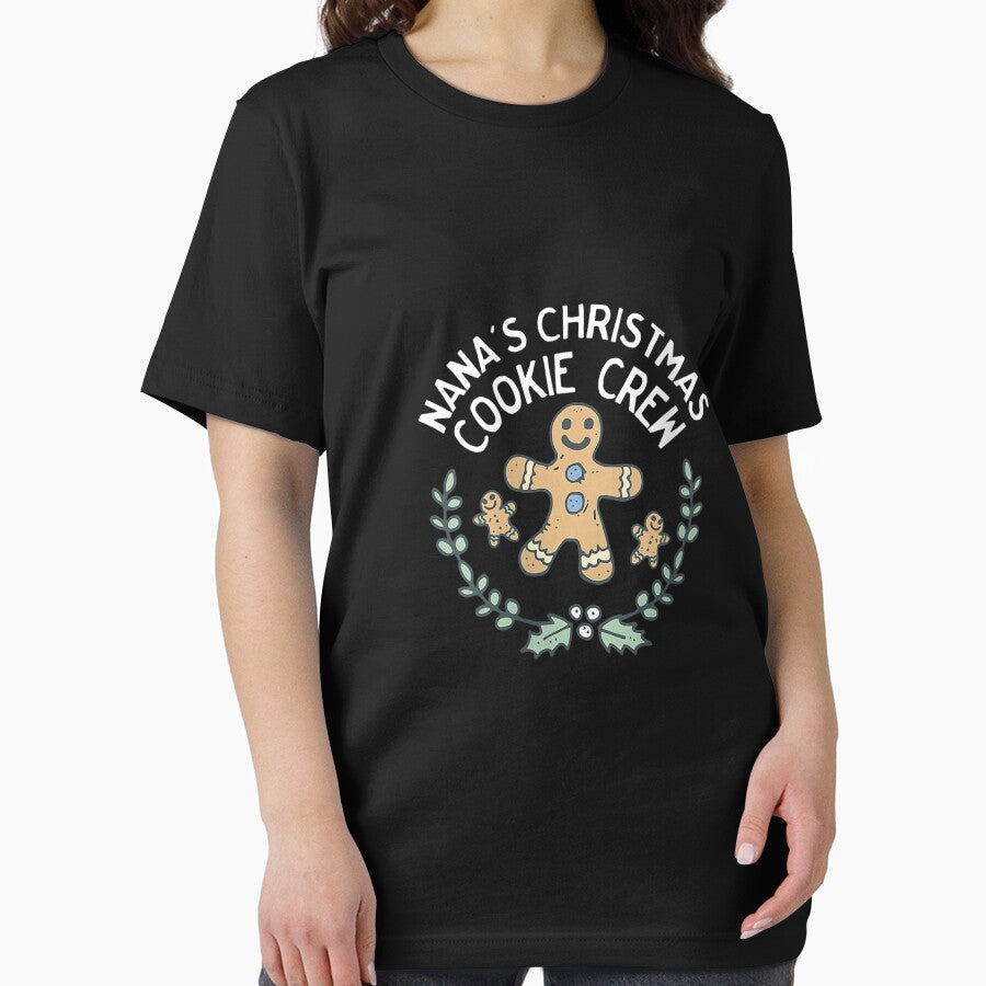 Womens Cute Nana39;s Christmas Cookie Crew for Grandchild Grandkid V-Neck by BehmeJenell