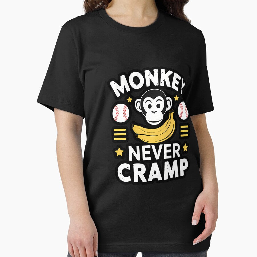 Monkey Never Cramp - Funny Baseball by Vevonina Unisex , , , Long Sleeve Tee