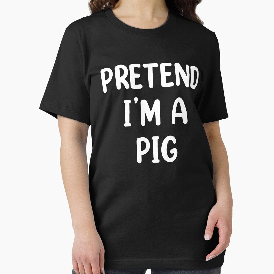 Pretend I'm A Pig Costume Funny Halloween Party by creativebrother Unisex , , , Long Sleeve Tee