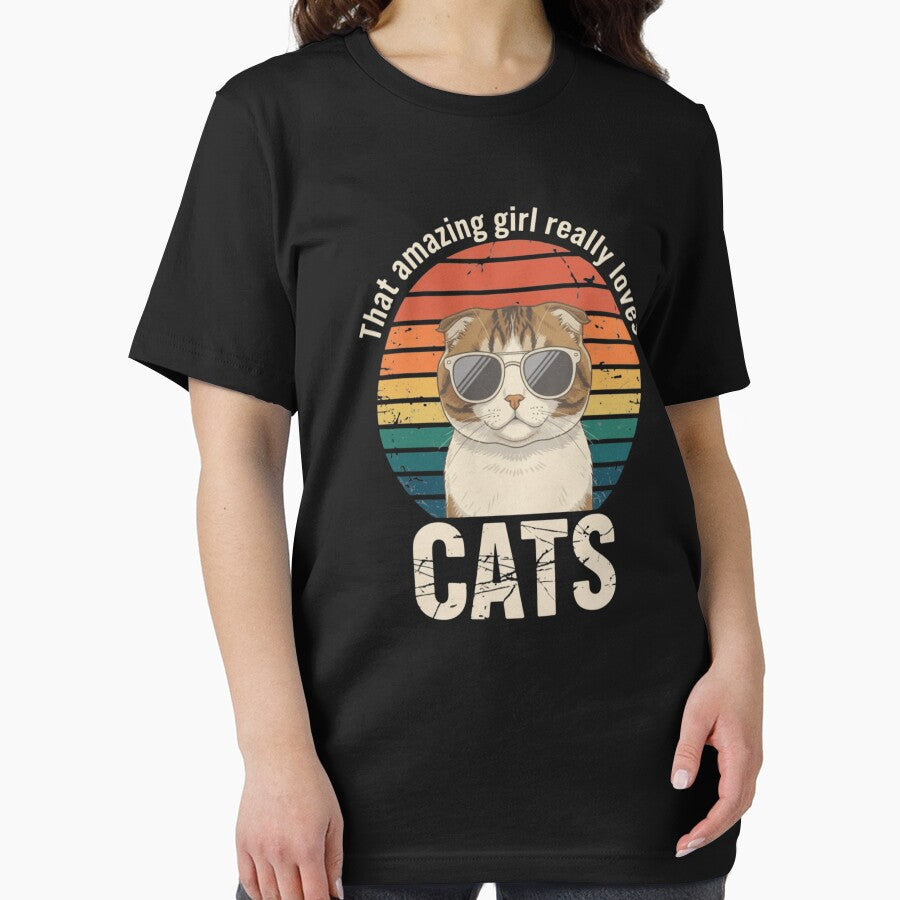 That Amazing Girl Really Loves Cats Animal Lover by CORJIDOG-ART