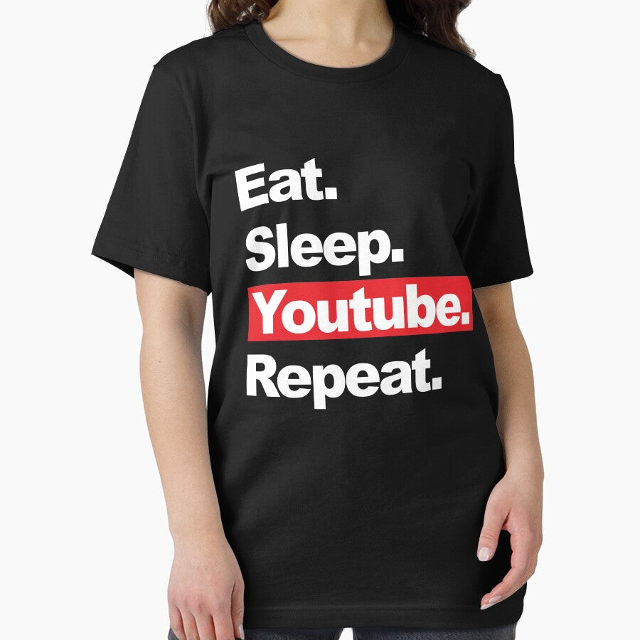Eat. Sleep. Youtube. Repeat. by lucasbajung Unisex , , , Long Sleeve Tee