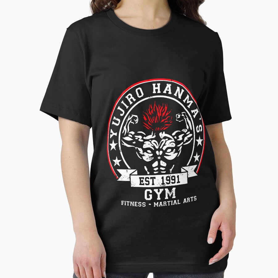 Baki The Grappler Yujiro Hanma Gym Fitness Martial Arts by OcieFisherH Unisex , , , Long Sleeve Tee