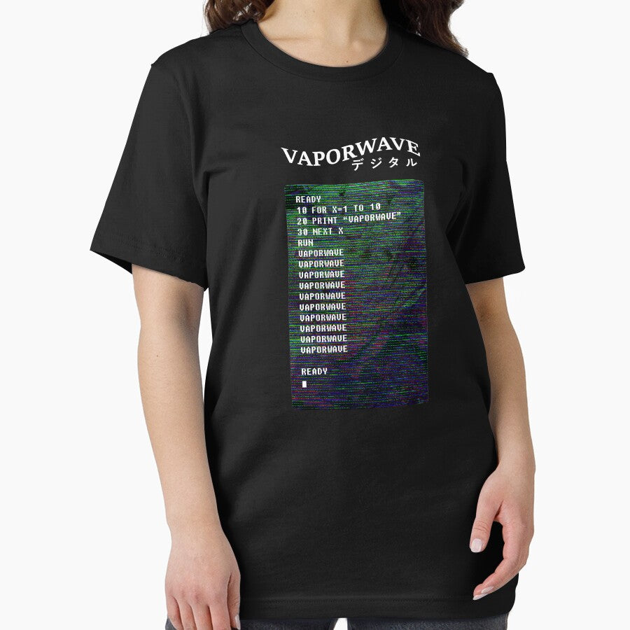 Vaporwave BASIC Code by widmore Unisex , , , Long Sleeve Tee