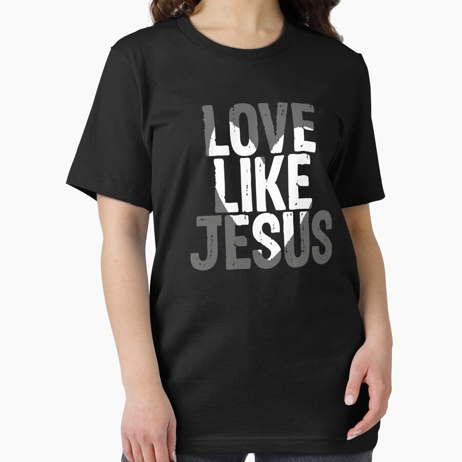 Love like Jesus / Quote / Black and White by Yuzik Unisex , , , Long Sleeve Tee