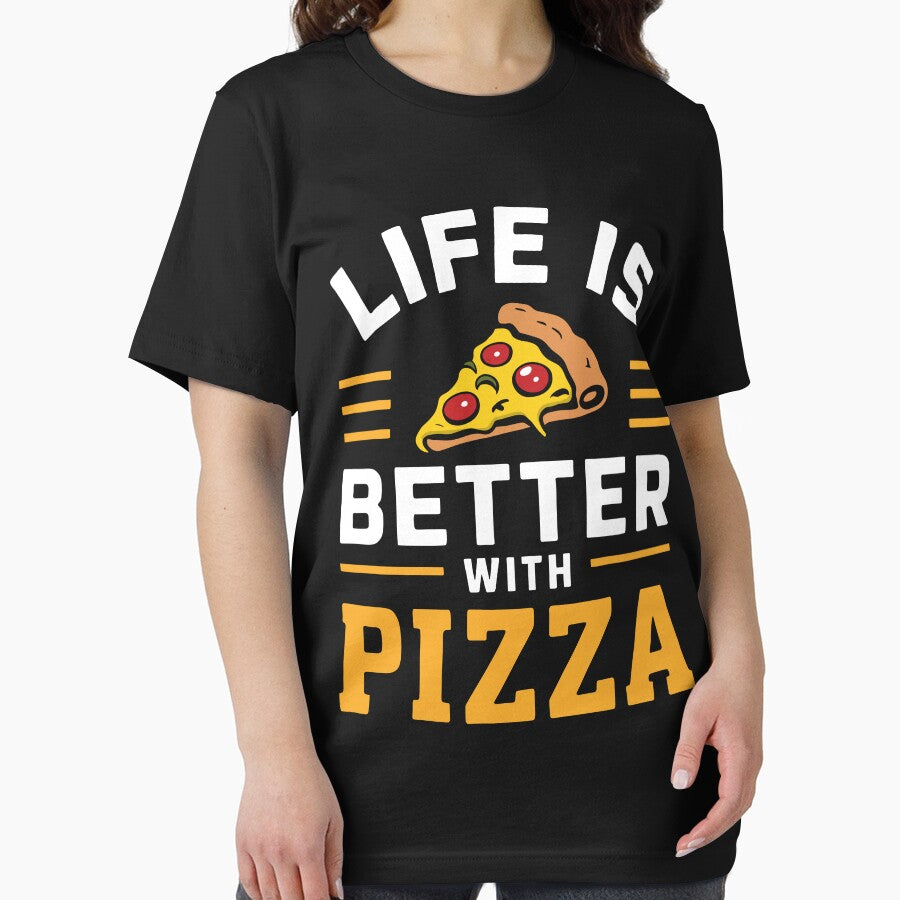 Life Is Better With Pizza by Quirky Shirts Unisex , , , Long Sleeve Tee
