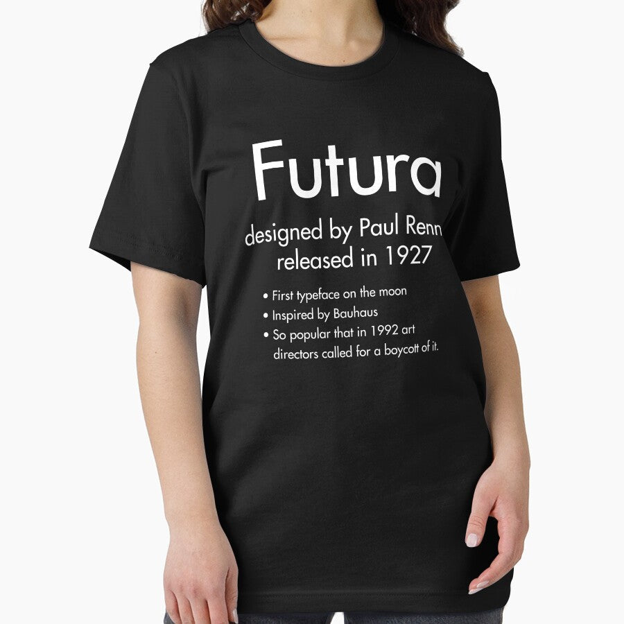 Futura Font Typeface Unisex Shirt by Phaedra Jones Unisex , , , Long Sleeve Tee