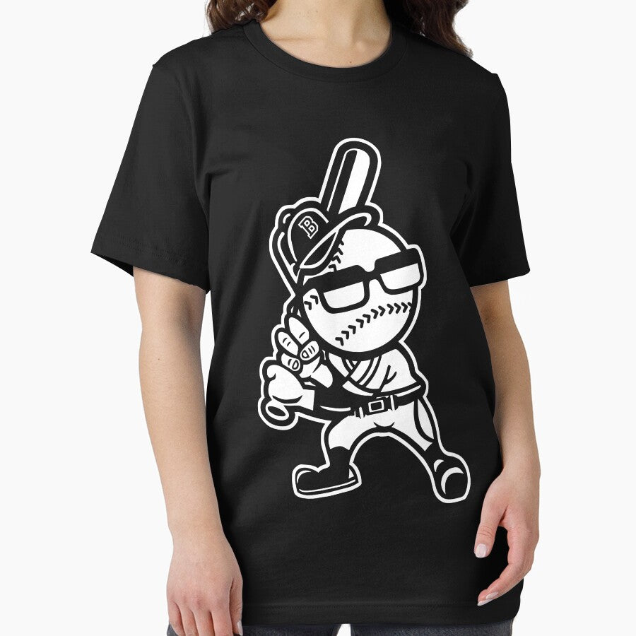 Brooklyn Baseball Cartoon by Cheap Women's Shirts Unisex , , , Long Sleeve Tee