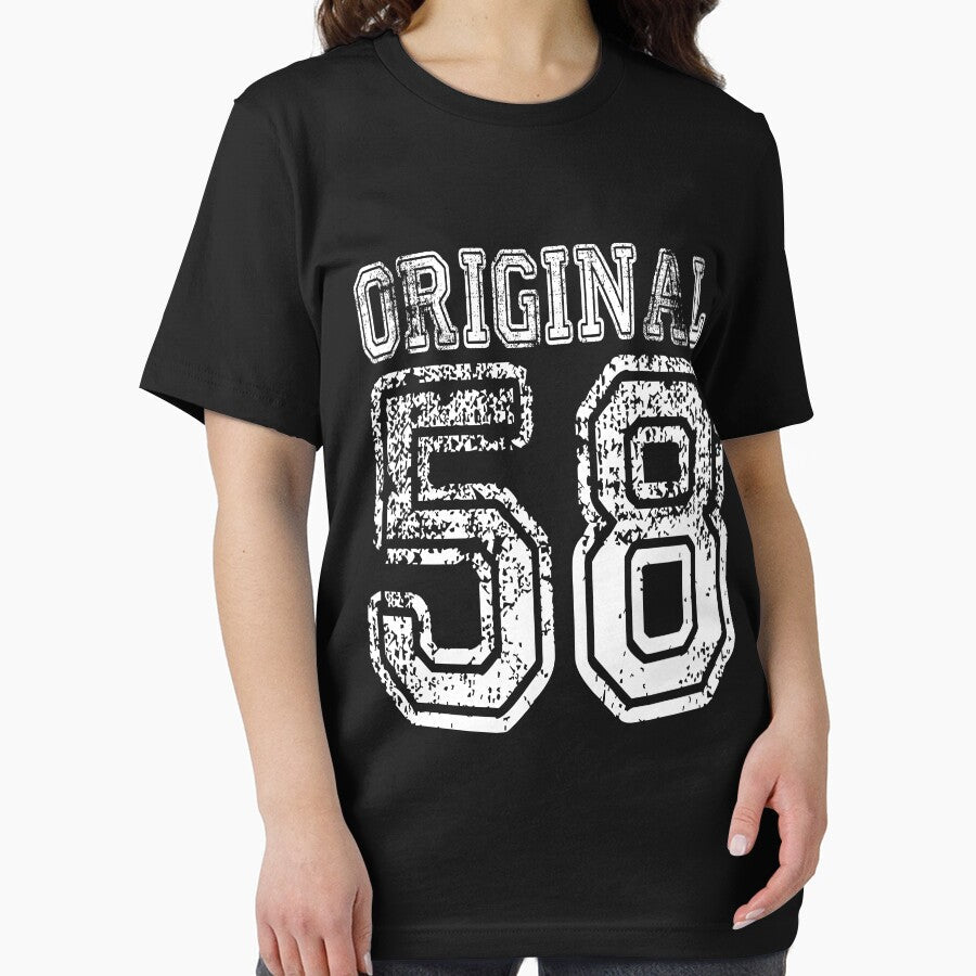 Original 58 2058 1958 Birthday Gift Age Year Old Boy Girl Cute Funny Man Woman Jersey Style by arcadetoystore