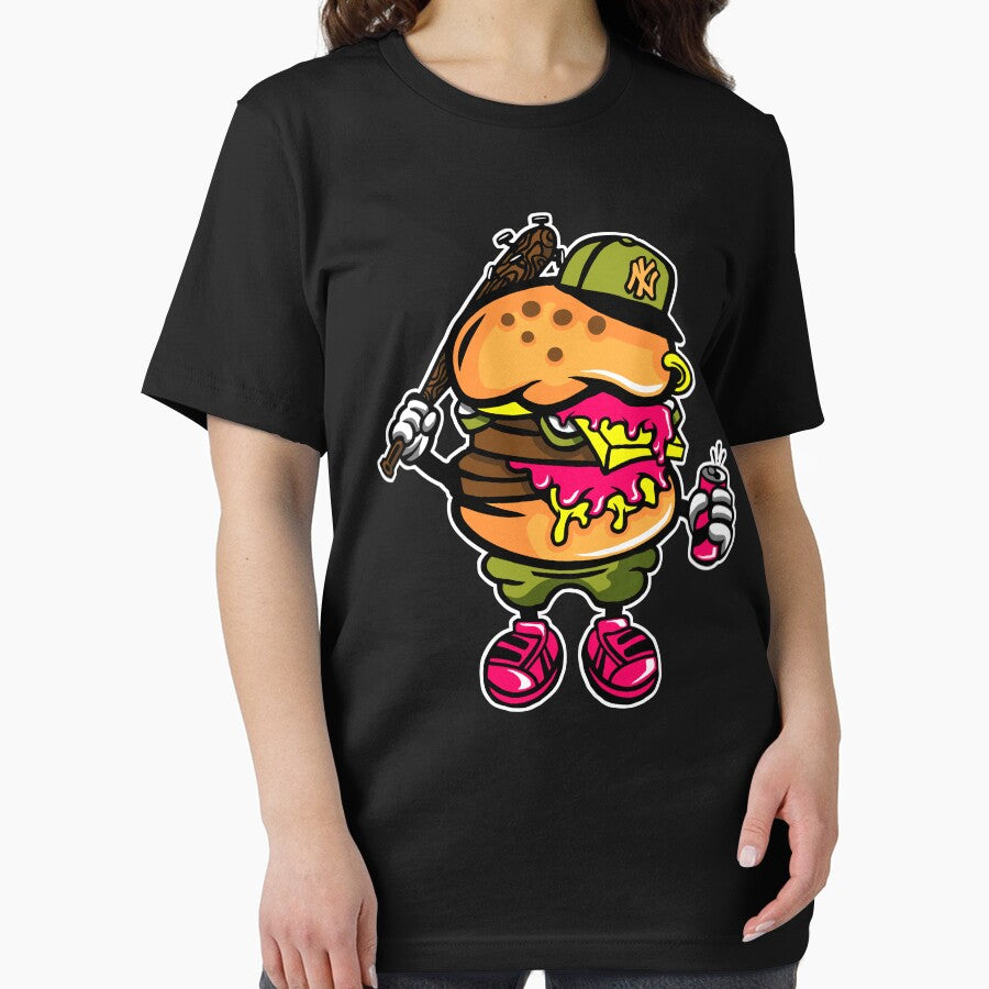 Burger Bastard Cartoon by Cheap Women's Shirts Unisex , , , Long Sleeve Tee