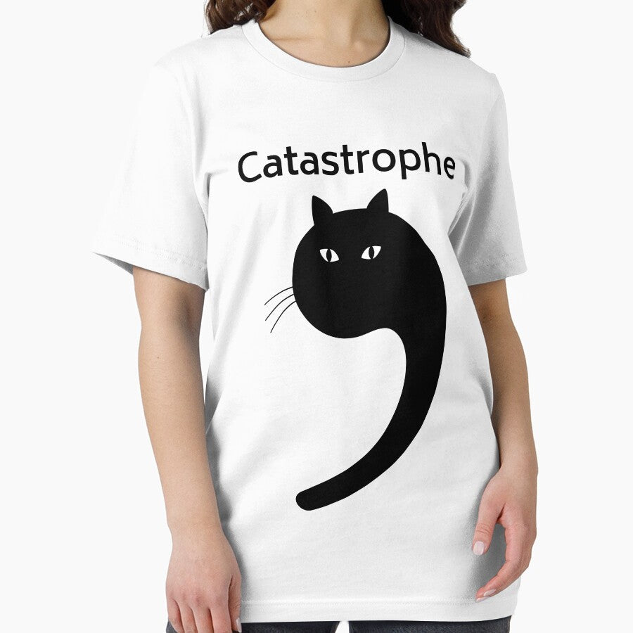 Cat as apostrophe funny typography catastrophe by peter2art Unisex , , , Long Sleeve Tee