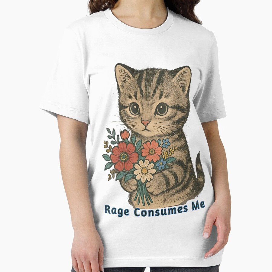 Rage Consumes Me Funny Cat by gear-posters Unisex , , , Long Sleeve Tee