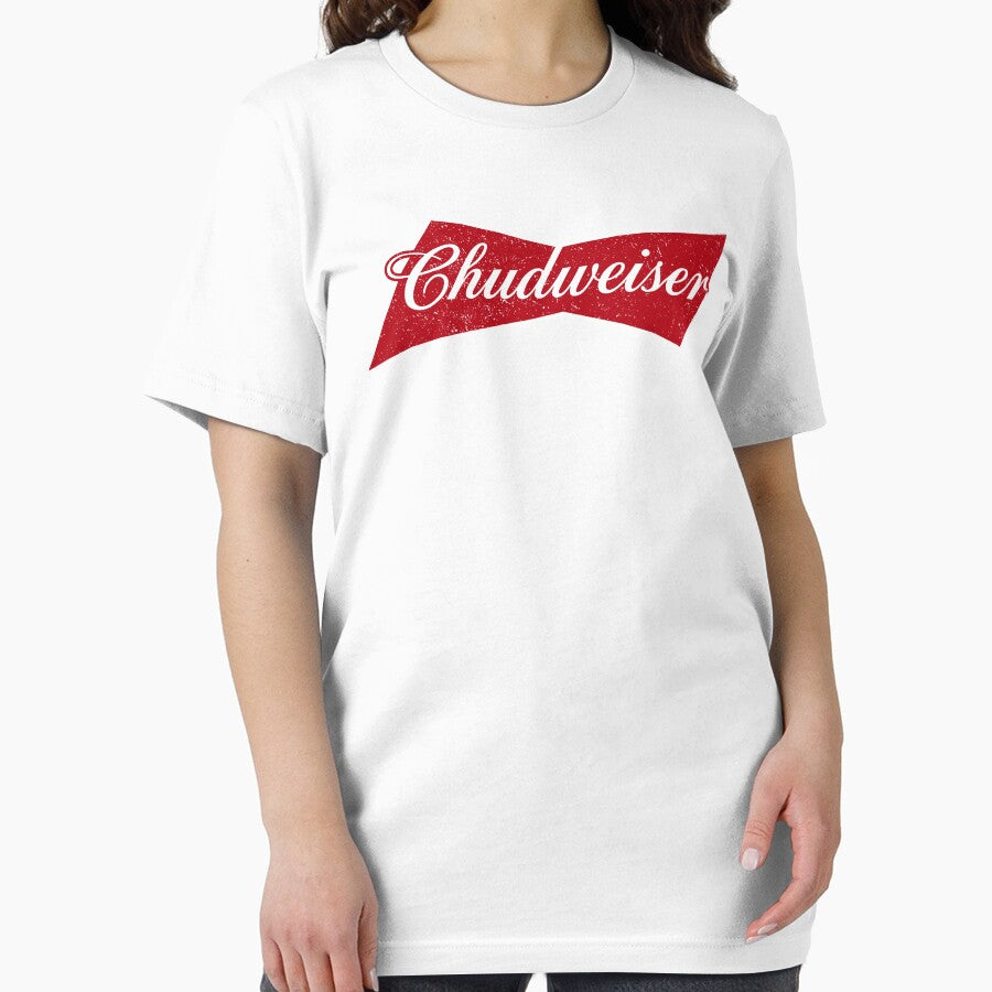 Vintage Chudweiser Logo Parody Beer Lover Retro Graphic by jinajinawoodood Unisex , , , Long Sleeve Tee