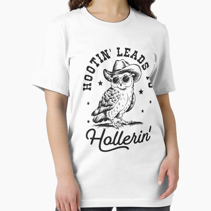 Hootin Leads to Hollerin by Luxuriouss Unisex , , , Long Sleeve Tee