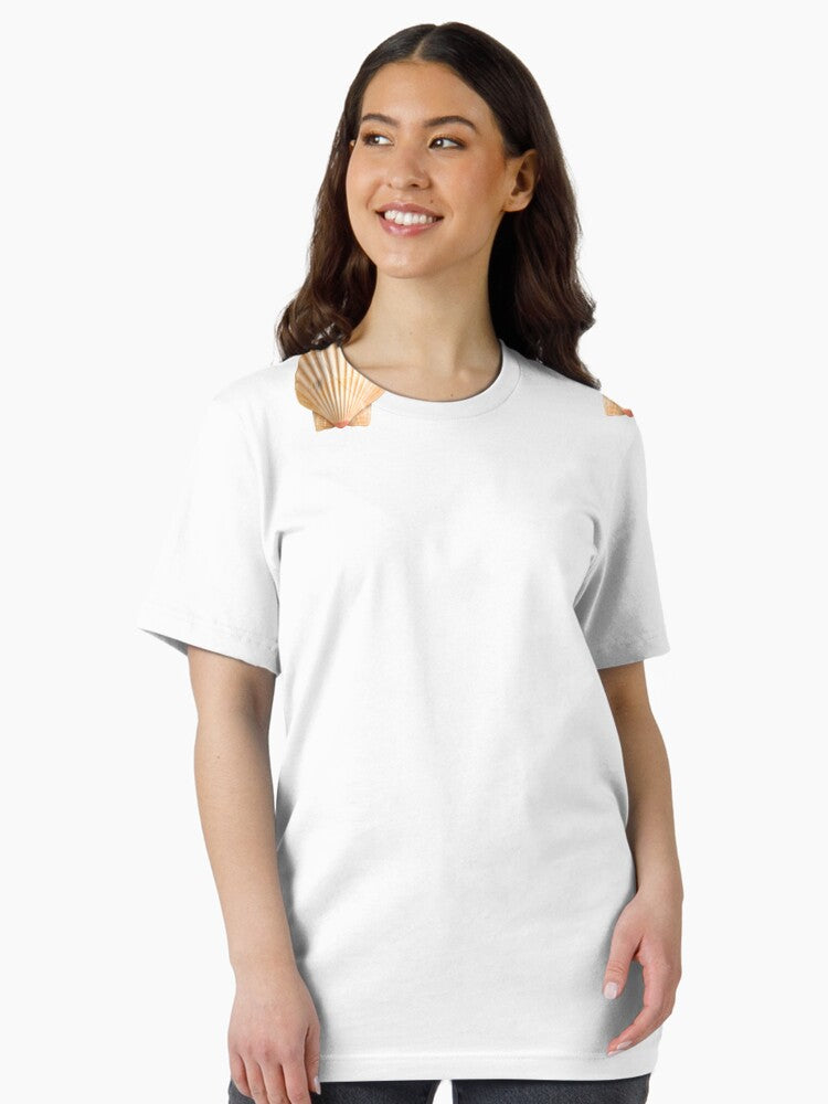 Clam Shell Everyday Coastal Minimal Tee by WhoopWhoopCo