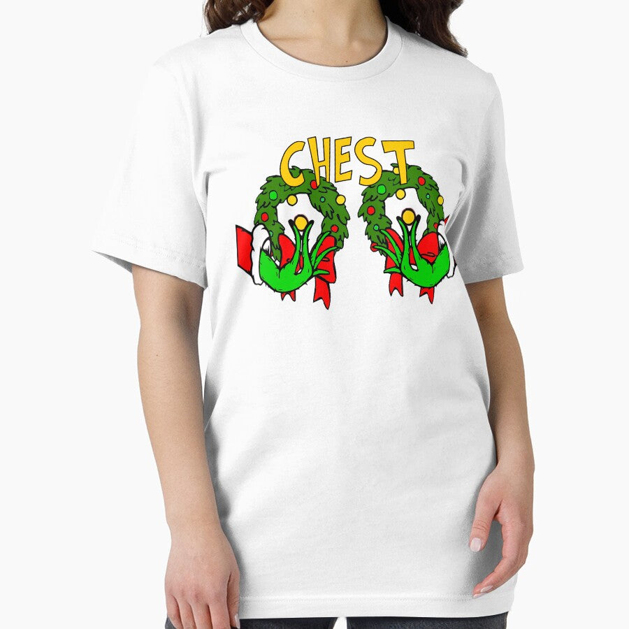 Chest Nuts Couples Matching Shirt, Xmas Family Matching T-shirt, Christmas Wreath by AchrafBenkazzi