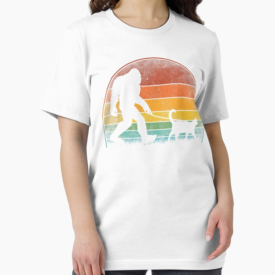 Bigfoot Walking Cat Sasquatch Black Cat Lover Gift by spvgapjtv