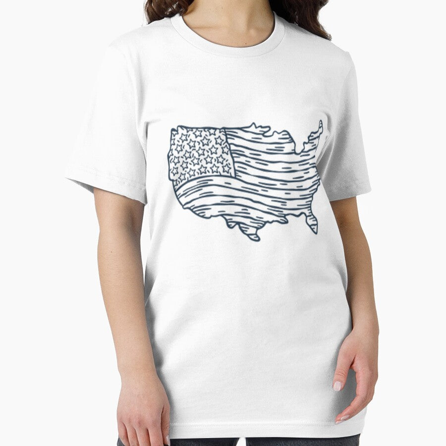USA Flag Tee Shirt for Women and man Memorial Day Gift T Shirt Casual Short Sleeve American Proud Tops by badr09