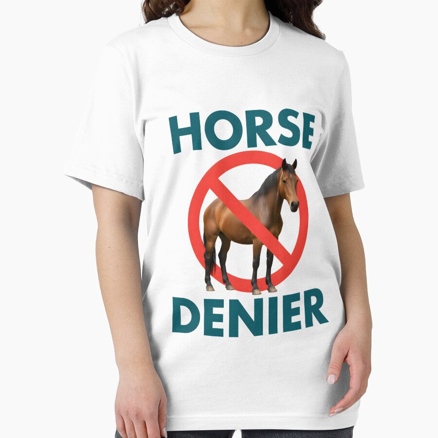Funny Horse Denier Conspiracy Theory by PatelCarol Unisex , , , Long Sleeve Tee
