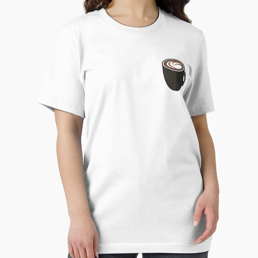 Black Cup of Dark Coffee Illustration | Coffee Lovers Cup Illustration by Time4Coffee Unisex , , , Long Sleeve Tee